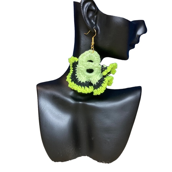 Handcrafted by Keetahgurl Upcycle Crochet Earrings - Picture 2 of 3